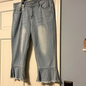 Faux pearl Hydraulic “Nolita” jeans